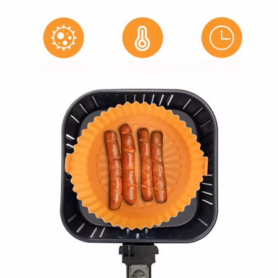 Food Grade Multifunctional Reusable Air Fryer Liner Easy Clean Silicone Air Fryer Oven Accessories